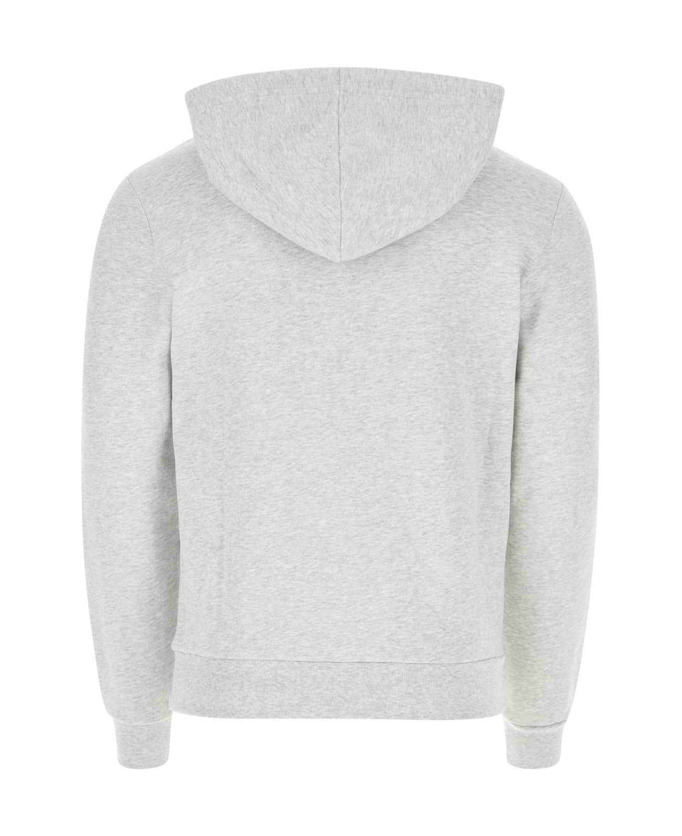 A.P.C. Melange Grey Cotton Sweatshirt - GRICHINOI