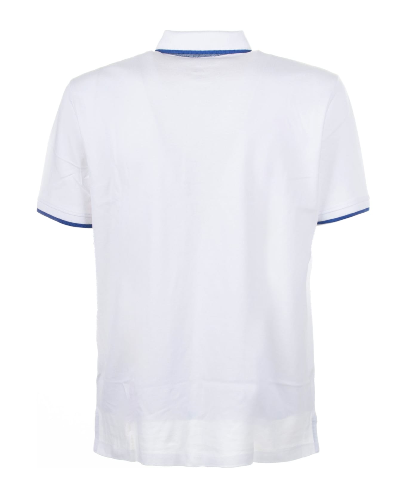 Blauer White Short-sleeved Polo Shirt With Inserts - BIANCO OTTICO ポロシャツ