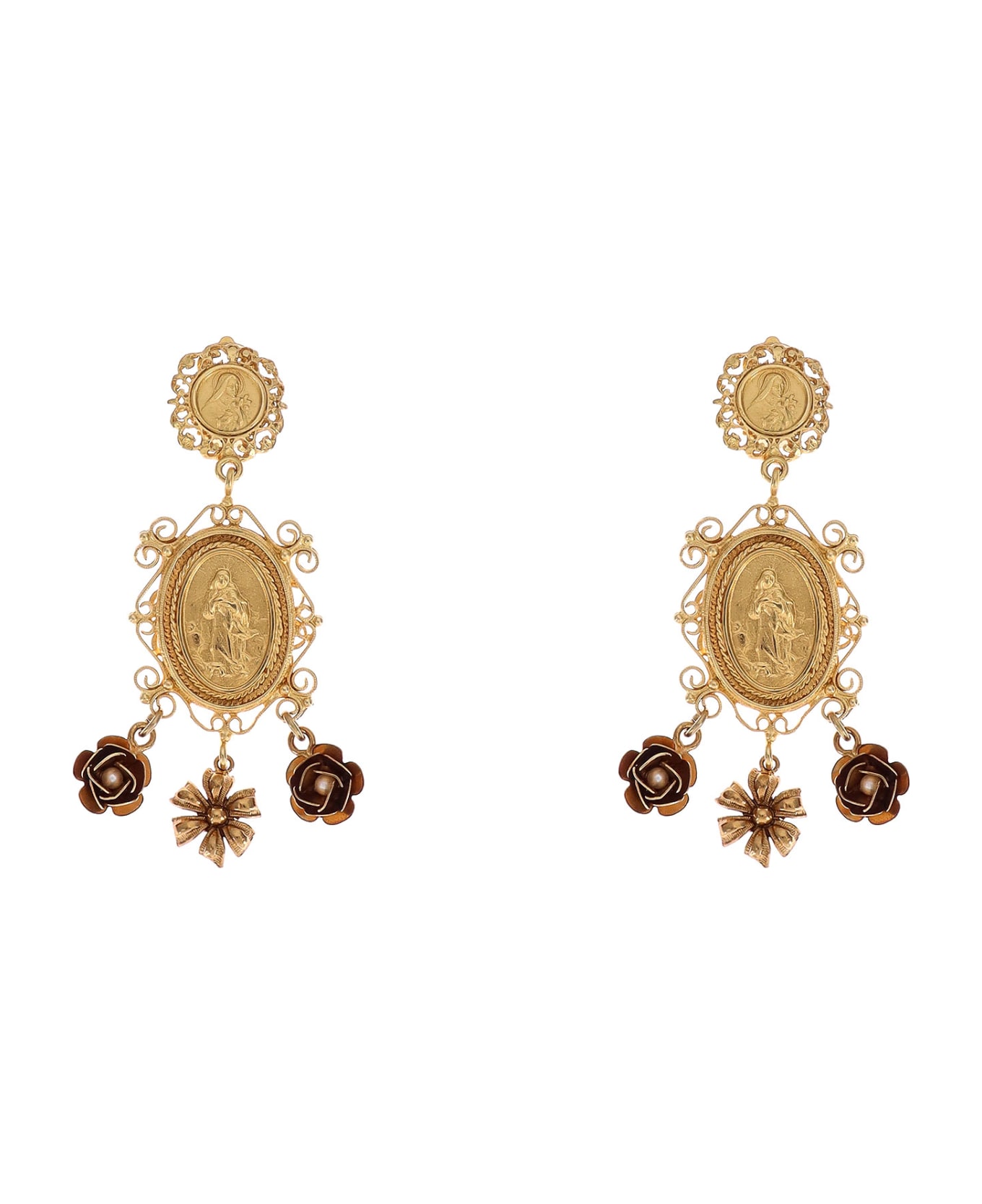 Dolce & Gabbana Orecchini Madonne Piccoli - Gold