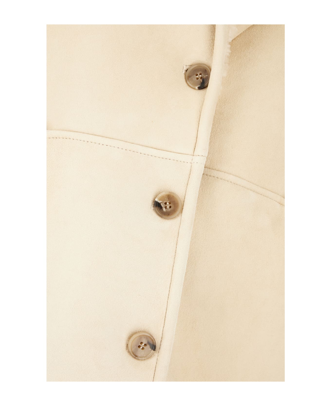 Loulou Studio Ivory Shearling Jacket - IVORY