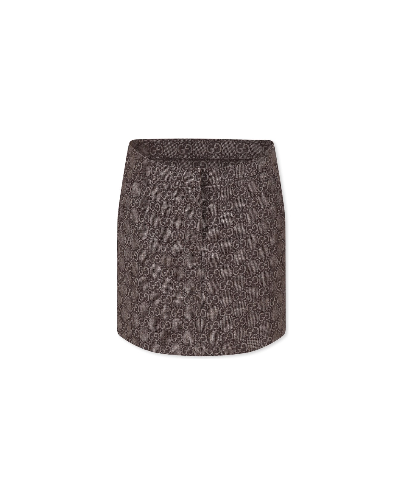 Gucci Brown Skirt For Girl - Brown