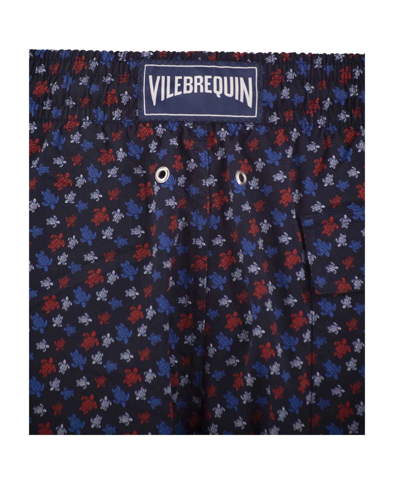 Vilebrequin Stretch Beach Shorts With Patterned Print - Night Blue 水着