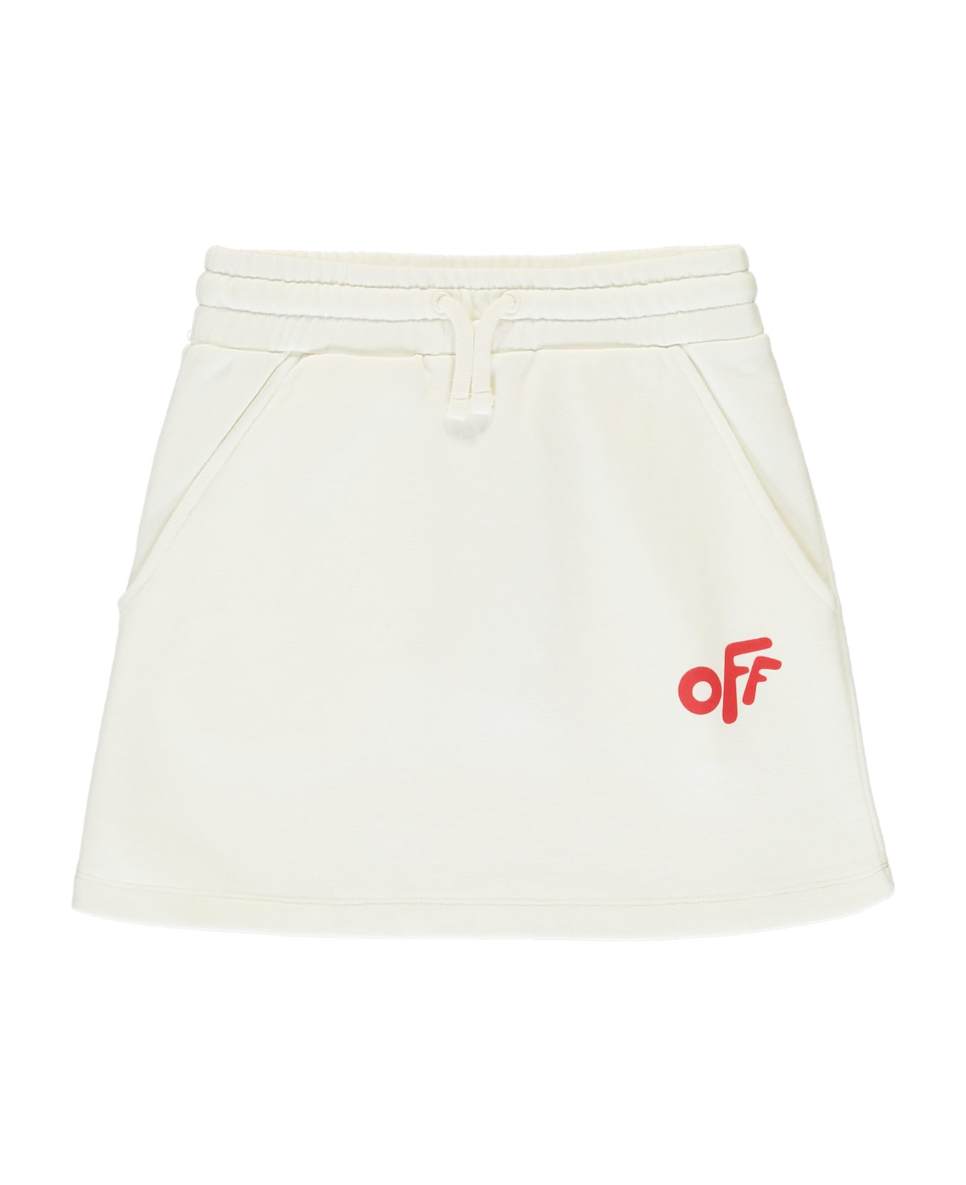 Off-White Cotton Mini-skirt - White ボトムス
