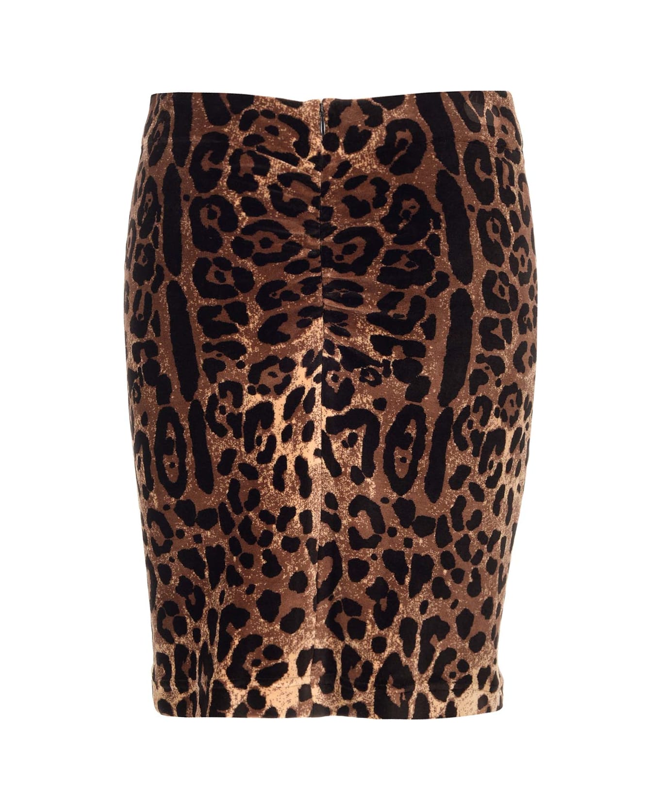 Dolce 
Gabbana Mini Skirt With Leopard Motif - Animalier
