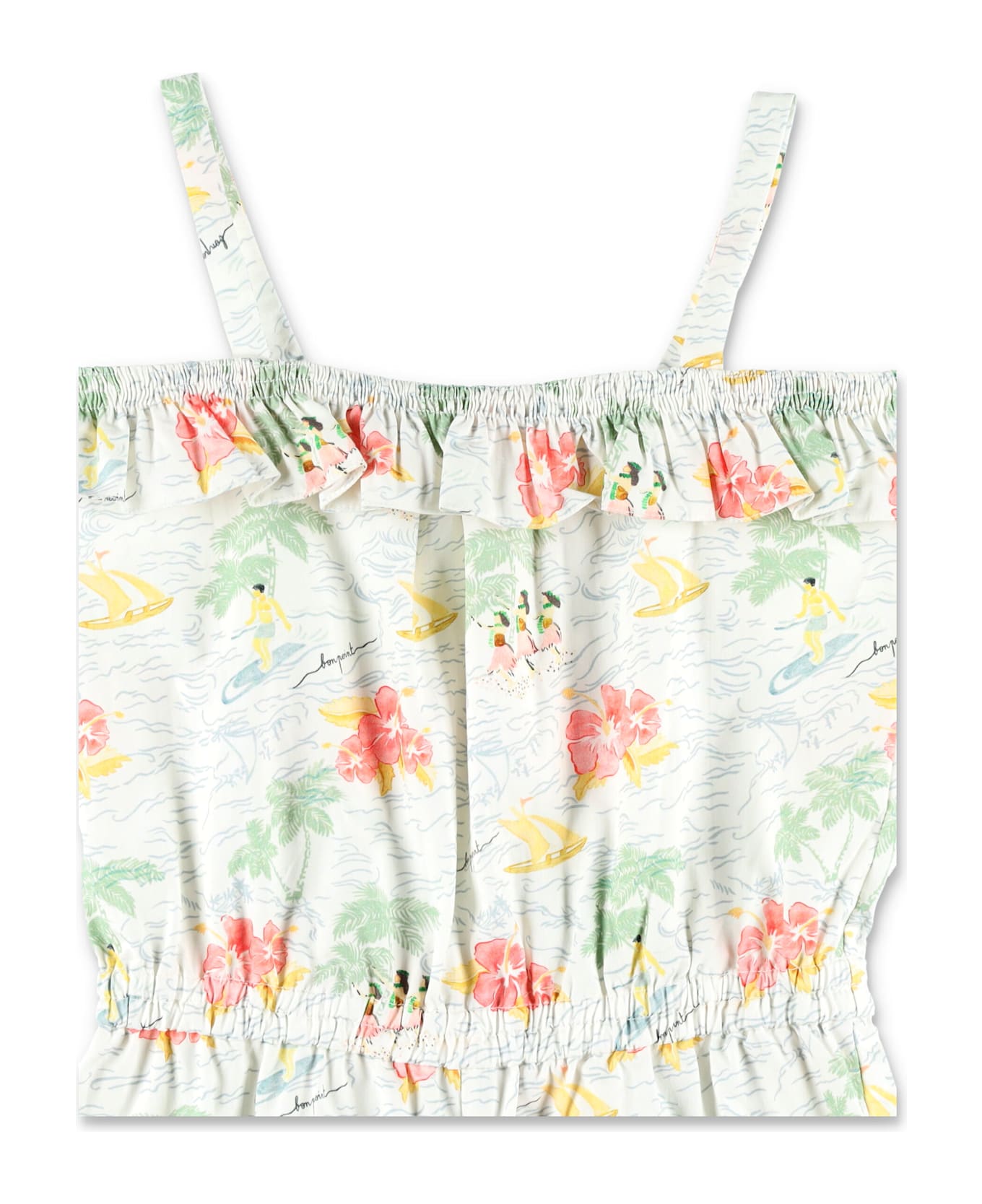 Bonpoint Kid - Agrume Printed Poplin Romper - MULTICOLOR