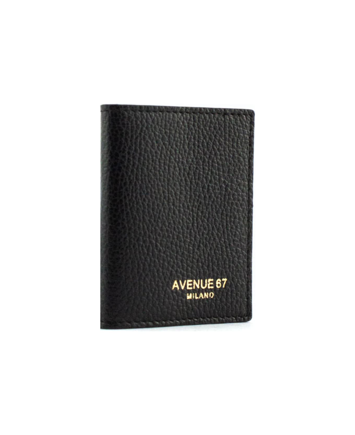 Avenue 67 Black Leather Card Holder - Black
