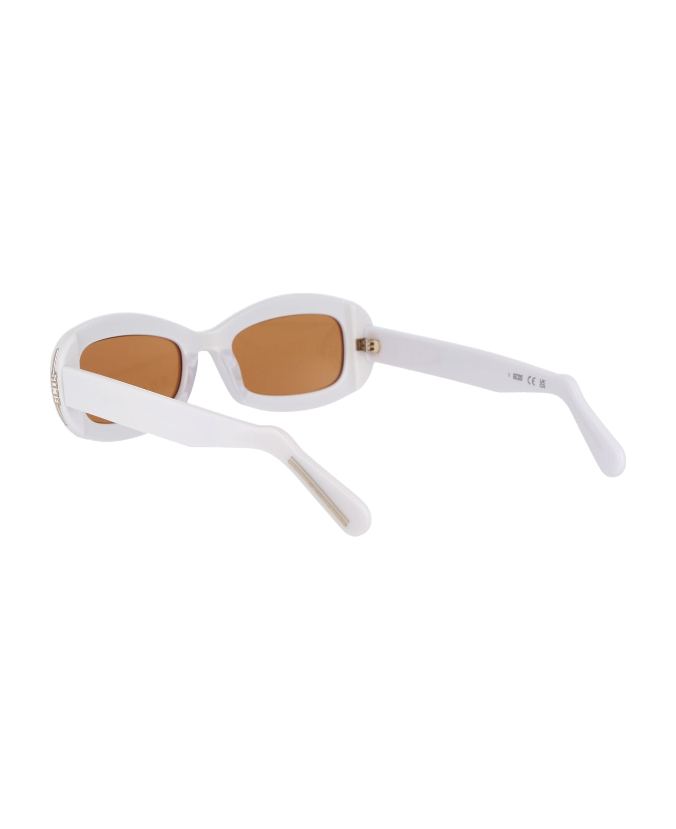 GCDS Gd0027 Sunglasses - 21E Bianco/Marrone