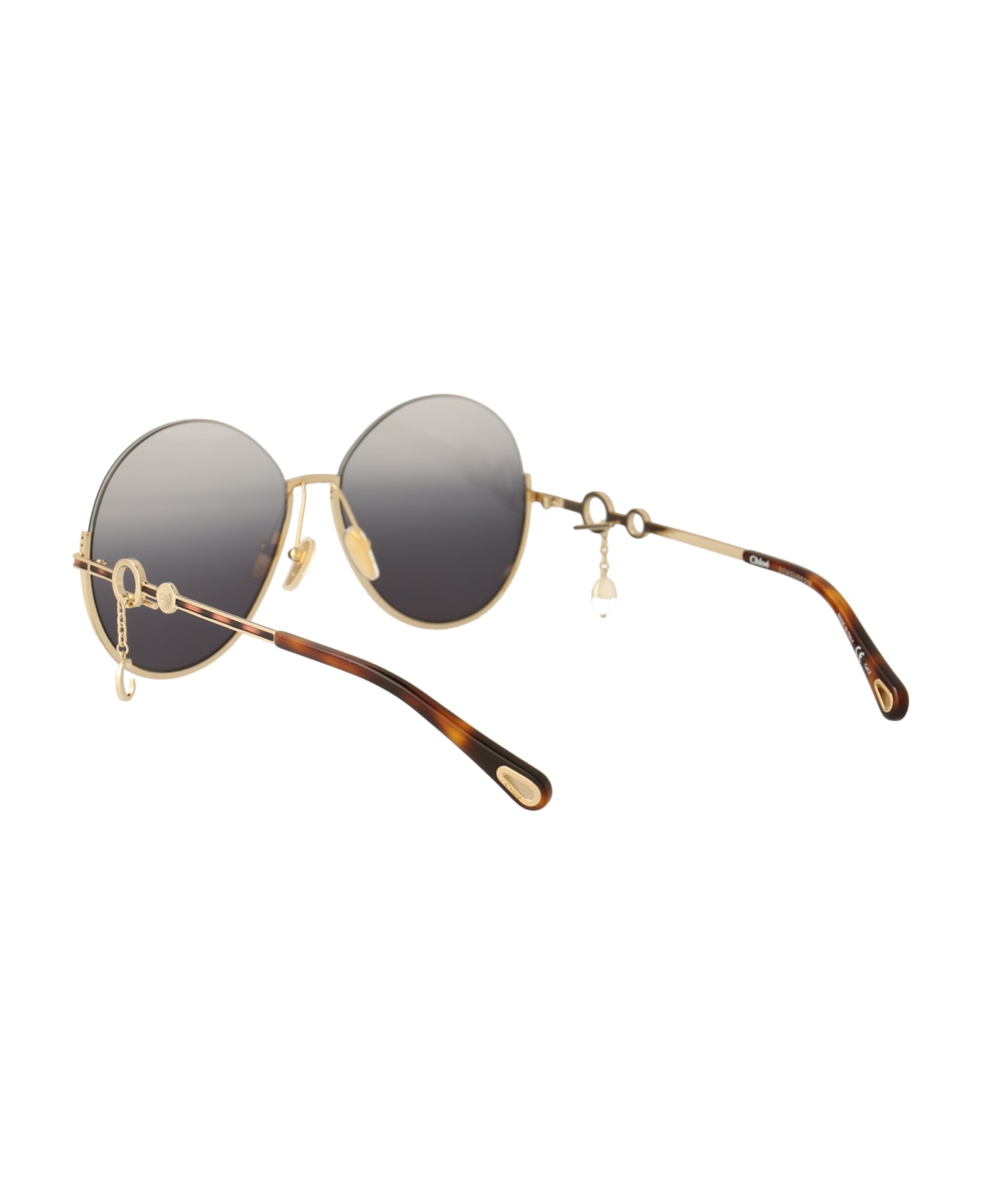 Chloé Eyewear Ch0067s Sunglasses - 001 GOLD GOLD BLUE サングラス