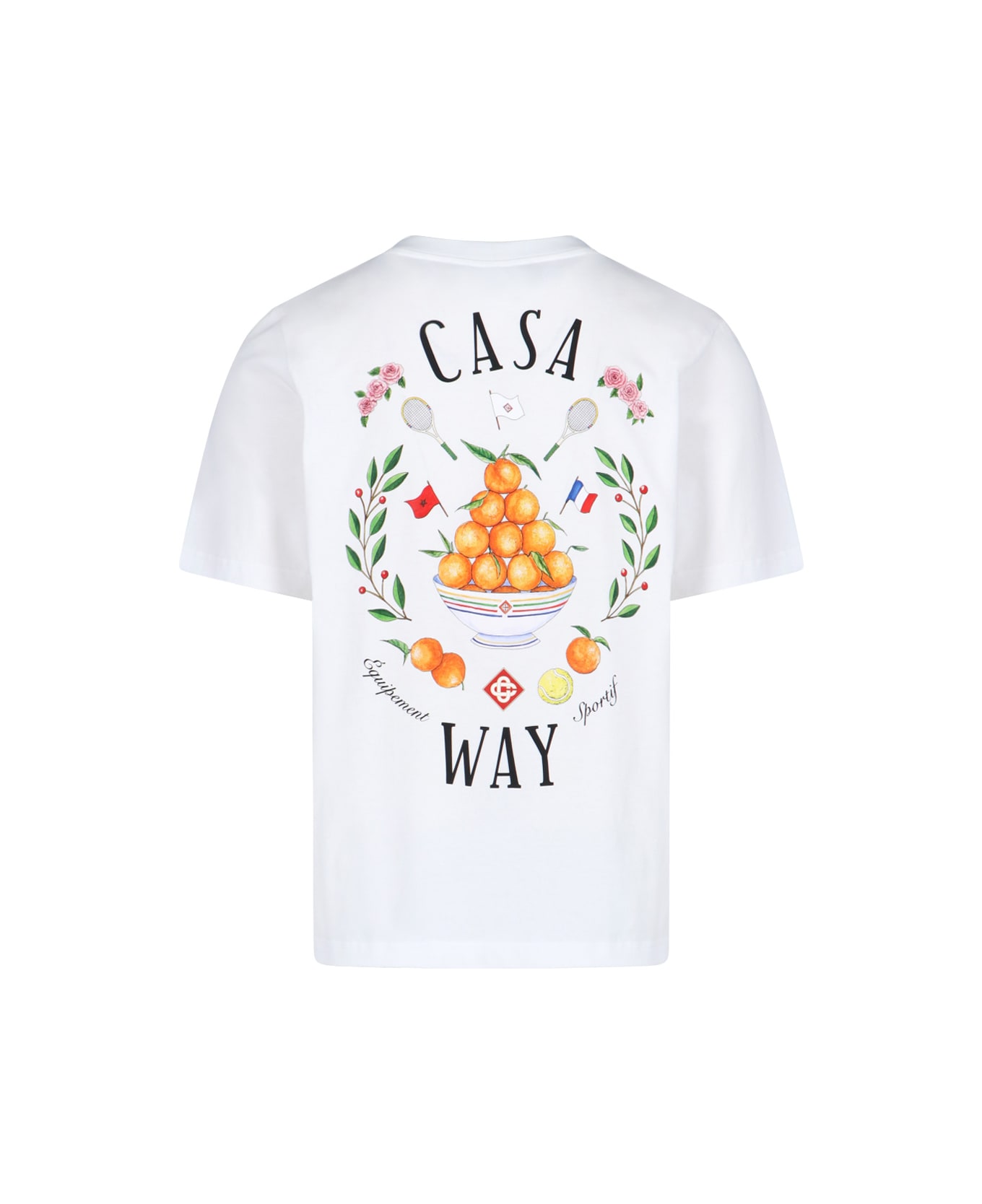 Casablanca 'casa Way' Embroidery T-shirt - White シャツ