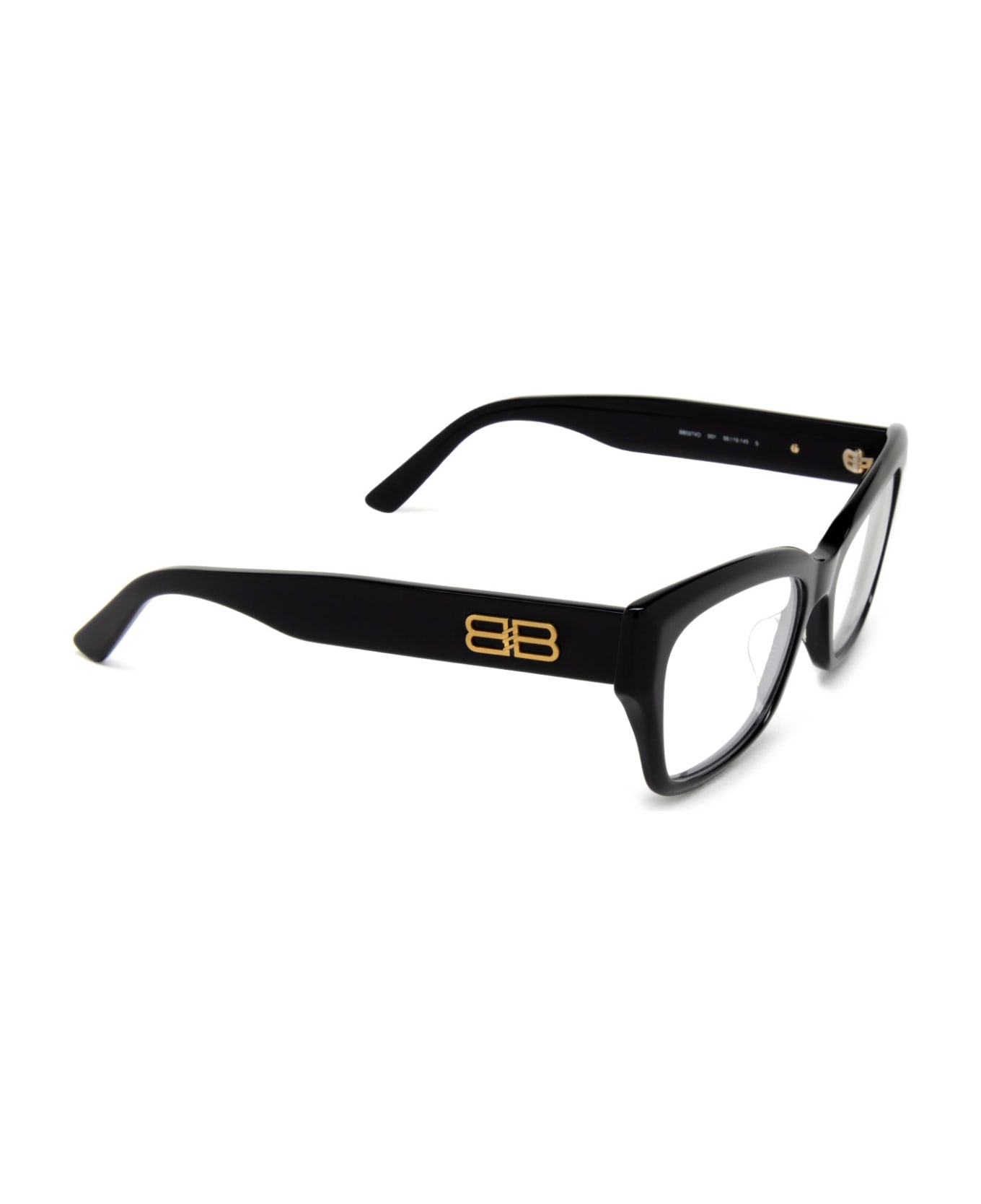 Balenciaga Eyewear Bb0274o Glasses - 001 BLACK BLACK TRANSPARENT アイウェア