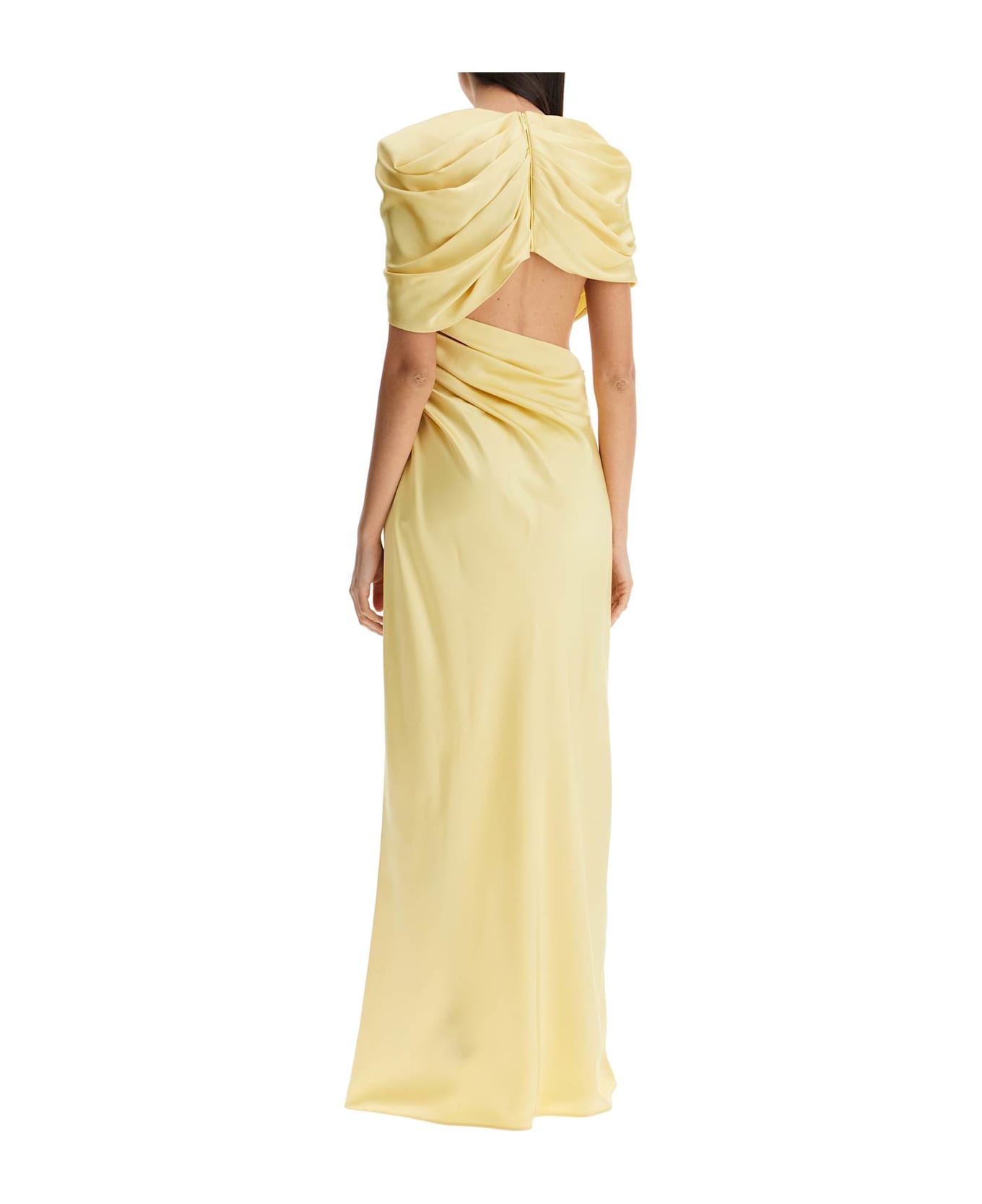 Stella McCartney Maxi Cross-over Dress - CAMOMILLE (Yellow)