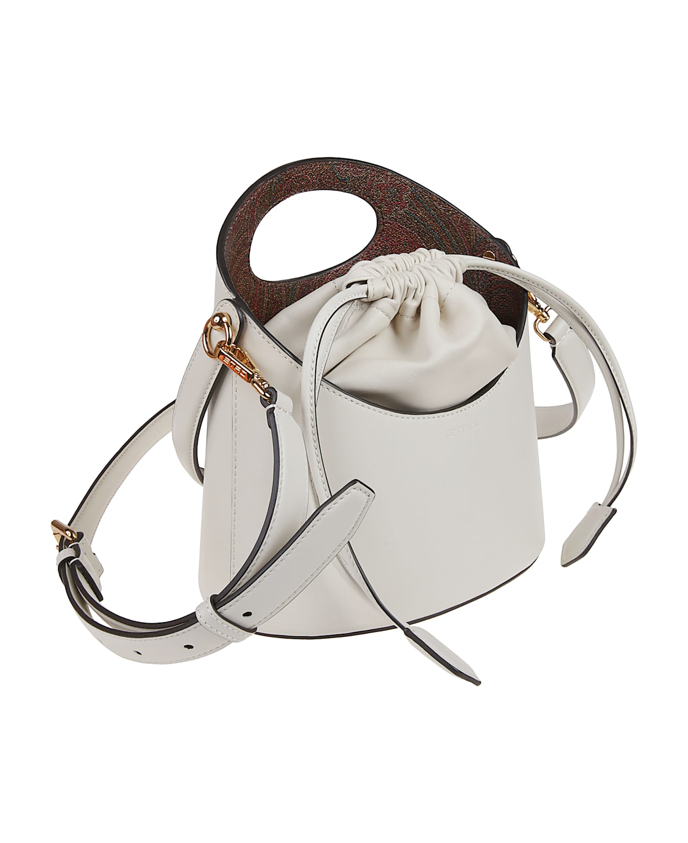 Etro Medium Saturno Bucket Bag - Bianco Latte