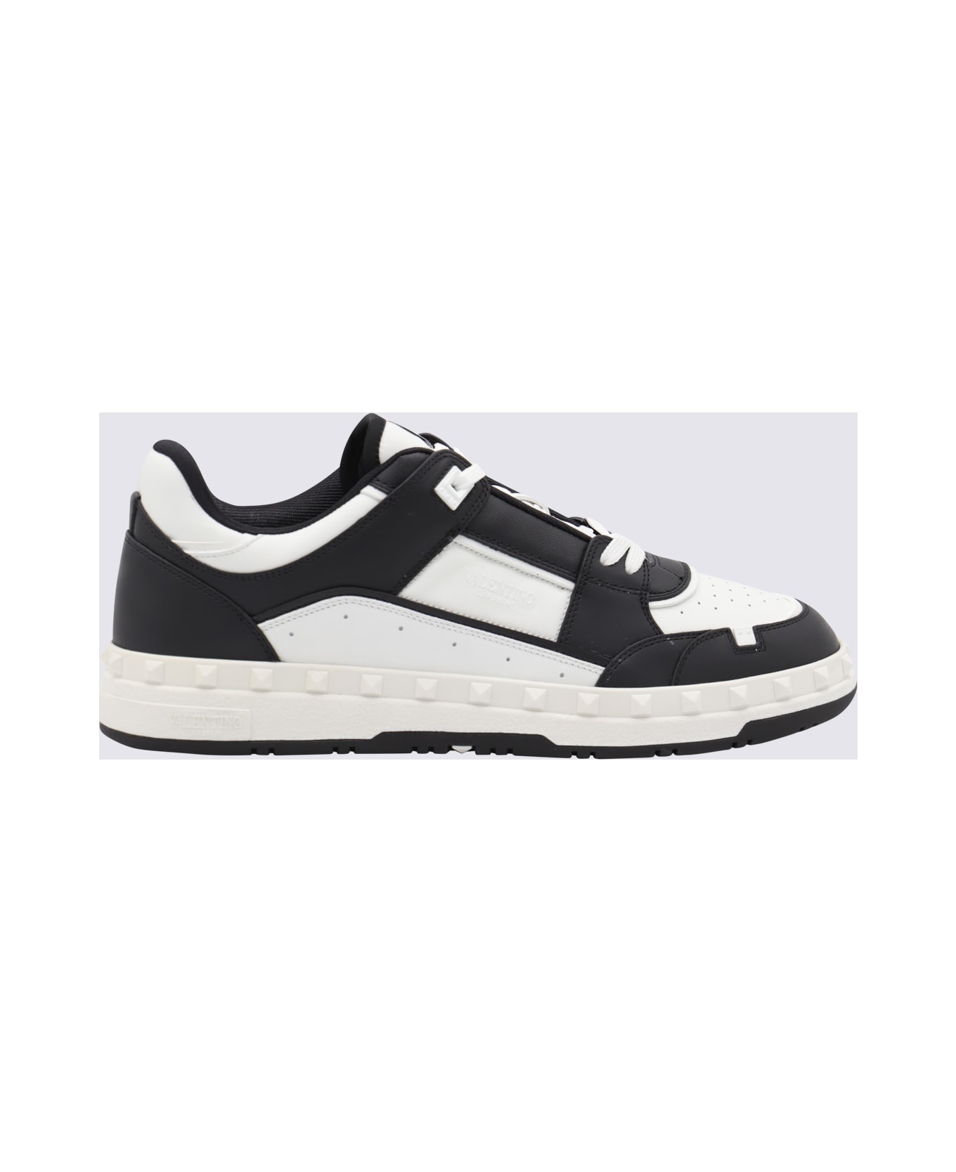 Valentino Garavani Black And White Leather Sneakers - NEROBIANCOBIANCONEROBIANCONEROBN