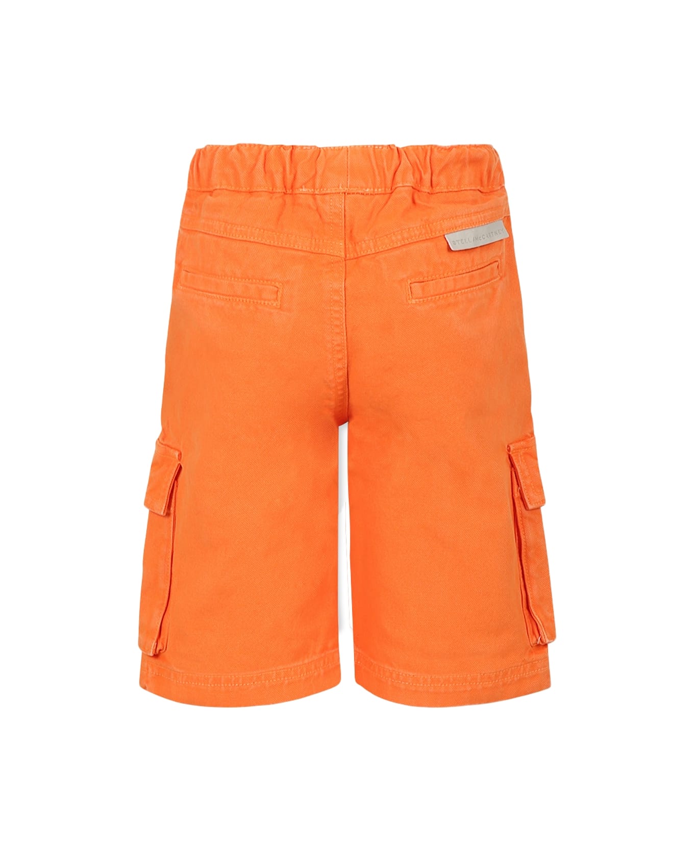 Stella McCartney Kids Orange Shorts Pour Garçon Avec Logo - Orange