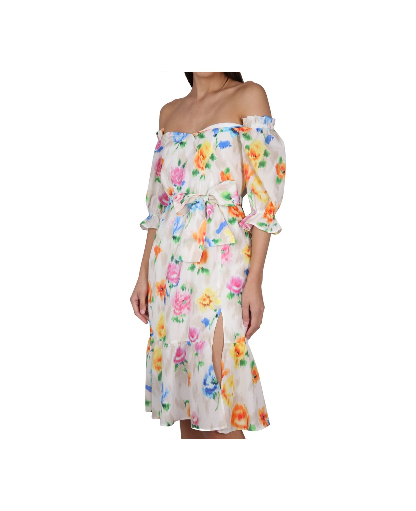 Boutique Moschino Dress With Floral Pattern - MULTICOLOUR