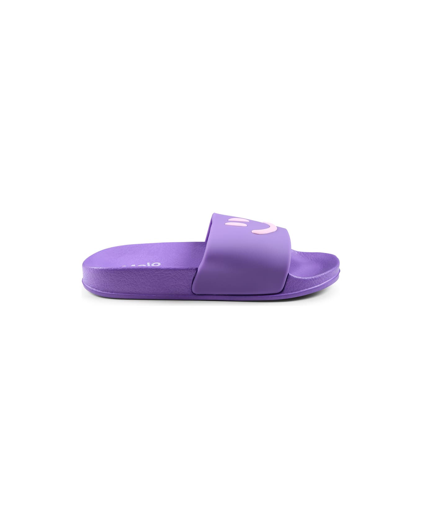 Molo Purple Slippers For Girl With Smiley - Violet