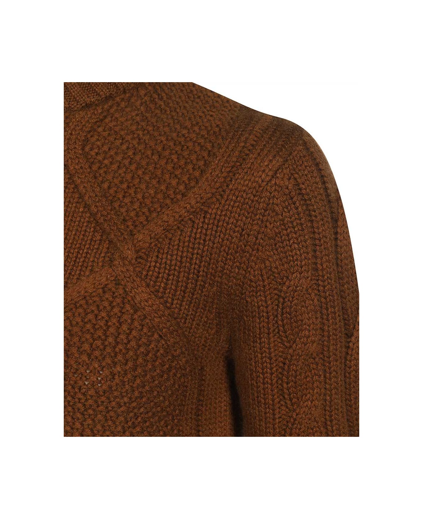 Max Mara Fasto Cashmere-wool Blend Cropped Cardigan - brown