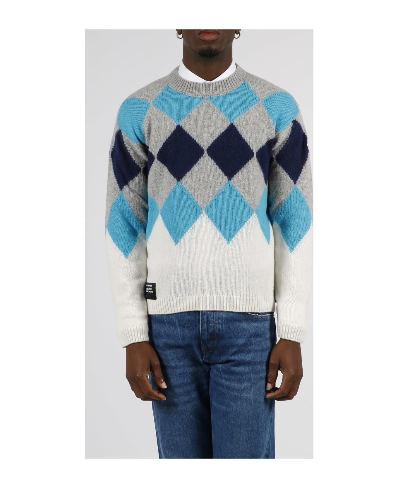 Moncler Genius Wool And Cashmere Crewneck Sweater - Blue
