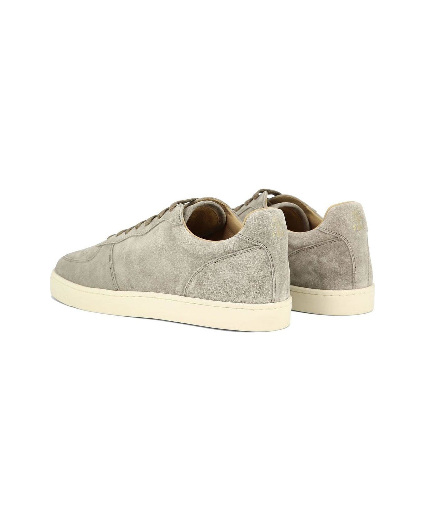 Brunello Cucinelli Round-toe Lace-up Sneakers - Beige