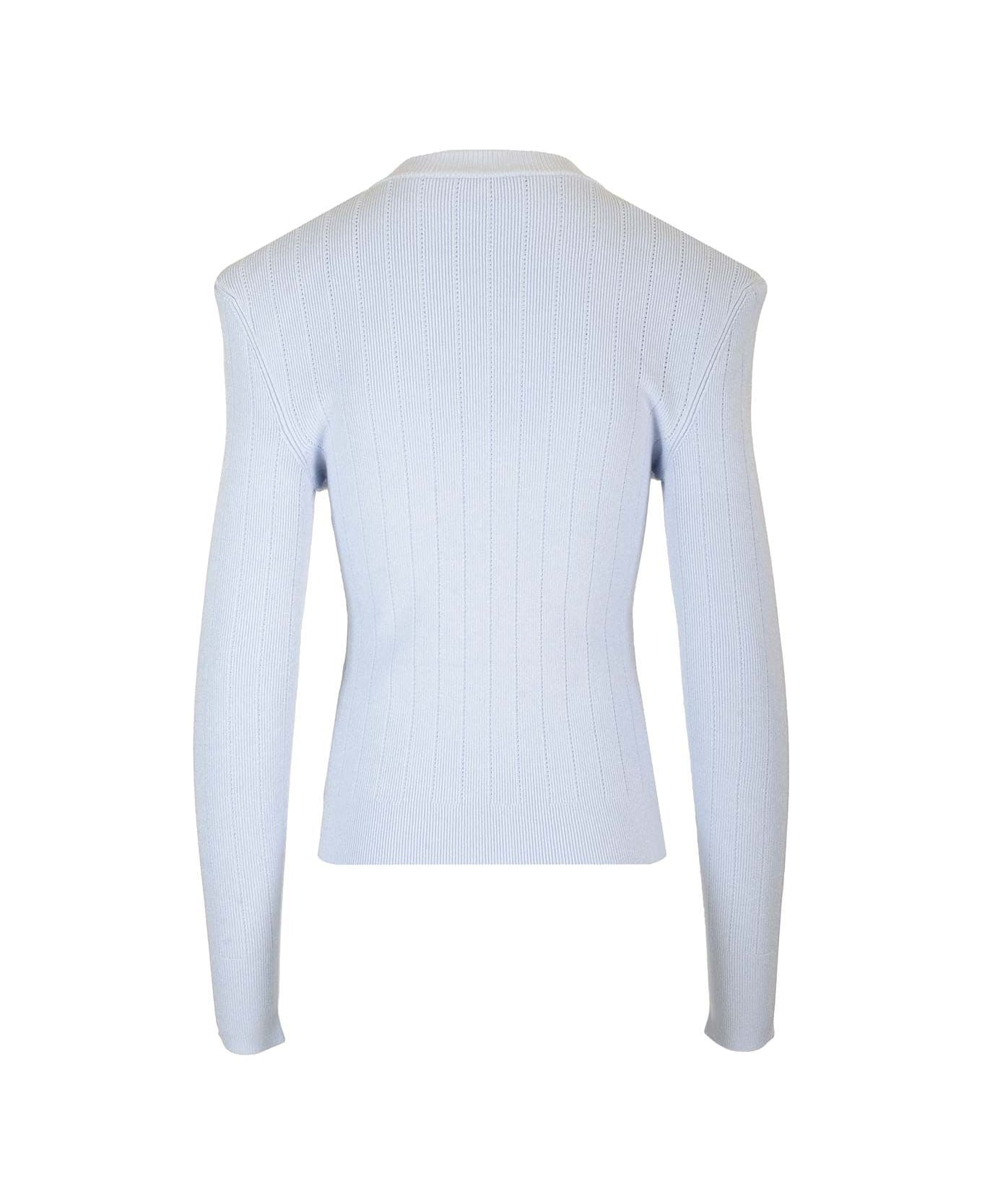 Balmain Knit Jumper - Light blue