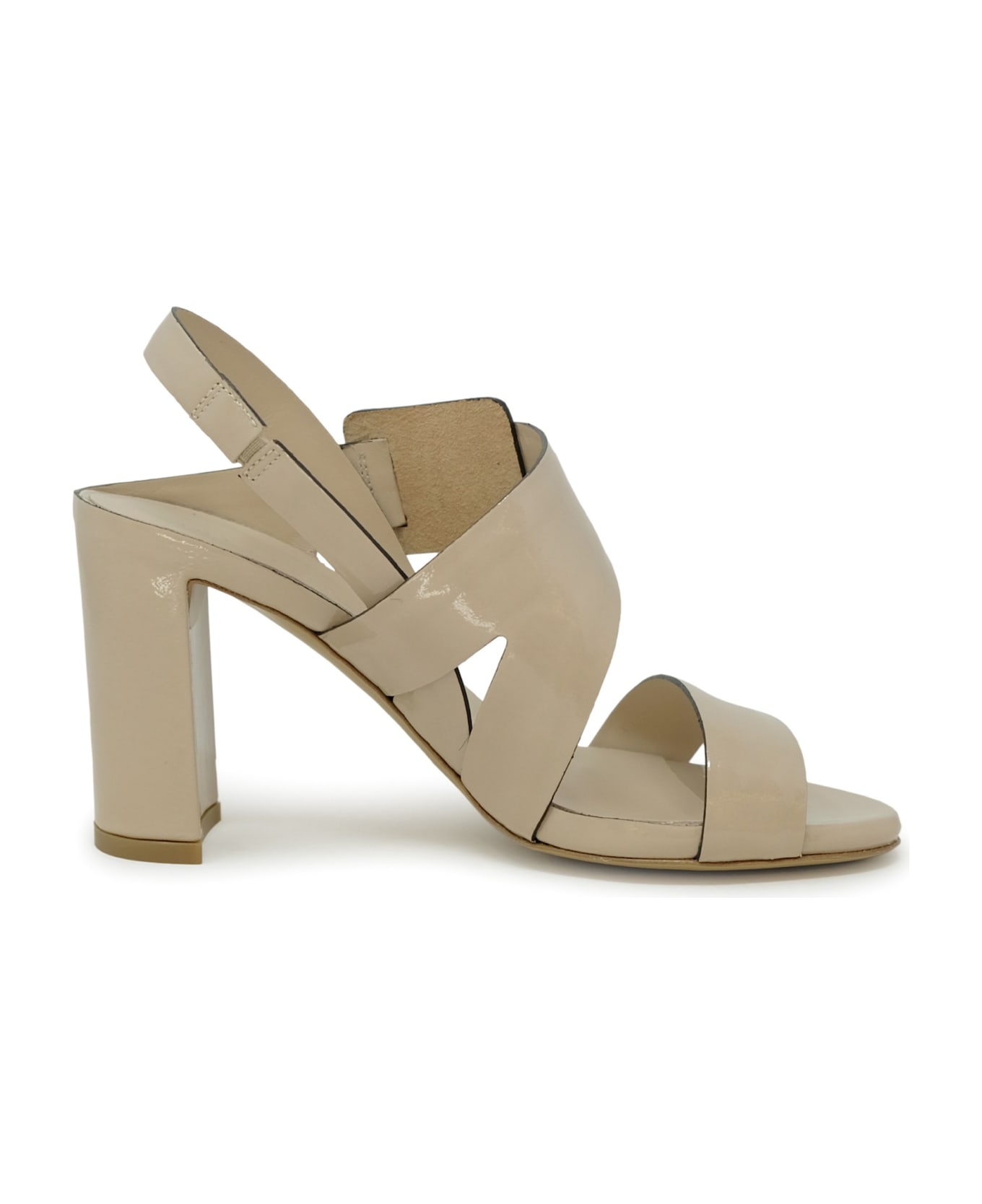 Del Carlo Roberto Del Carlo 11524 Beige Patent Leather Sandals - BEIGE