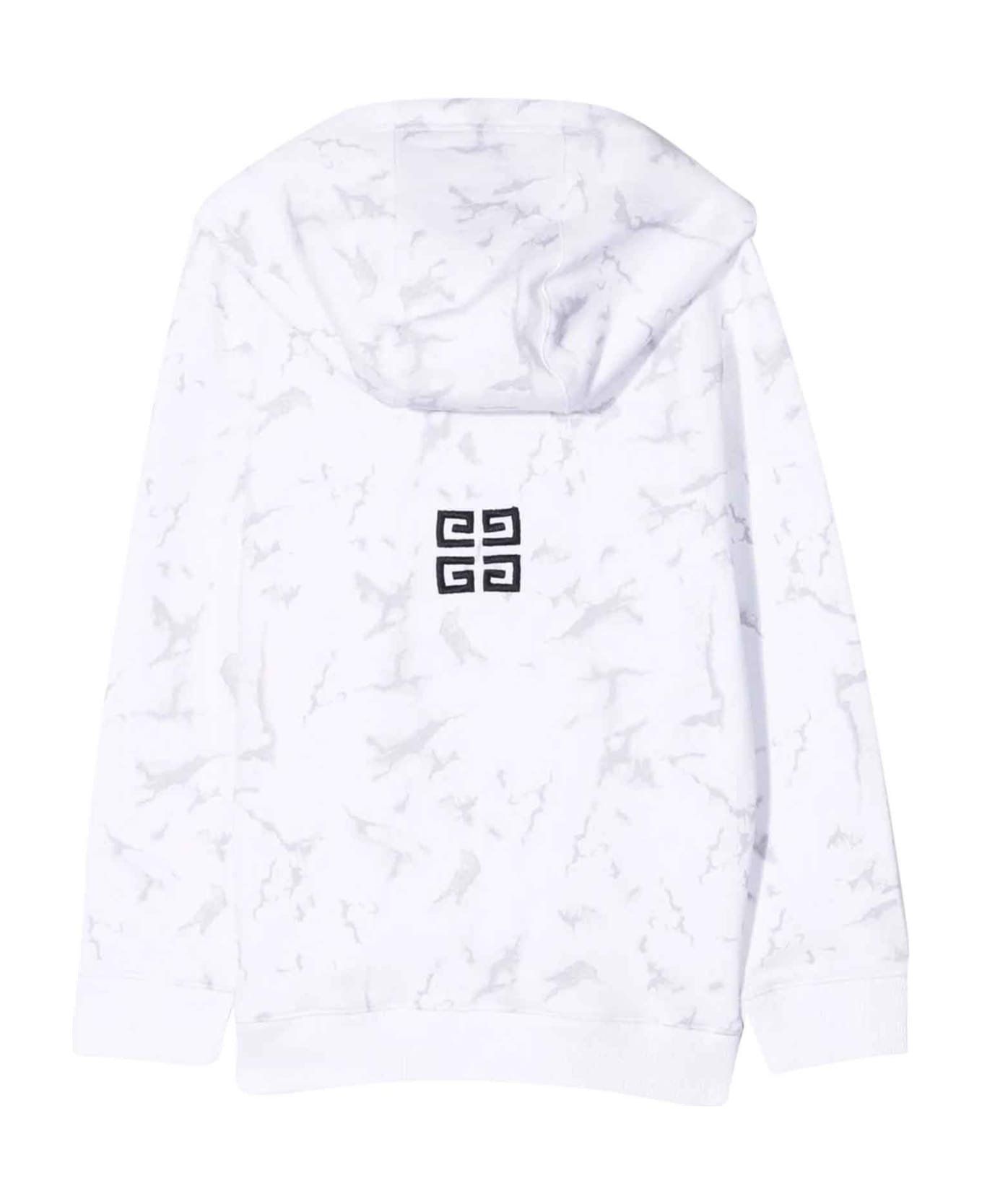 Givenchy White Unisex Sweatshirt With Hood And Print - Bianco