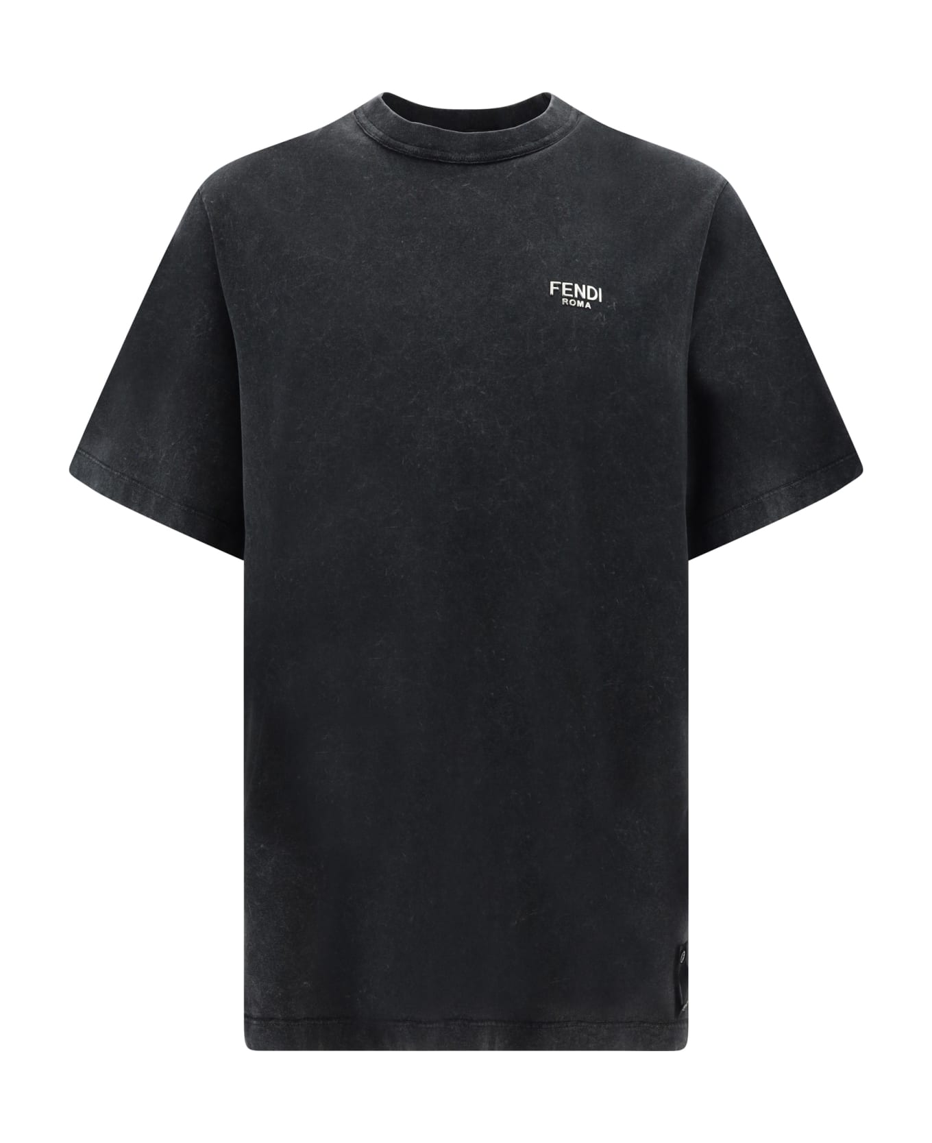 Fendi Washed Compact Jersey T-shirt - Black