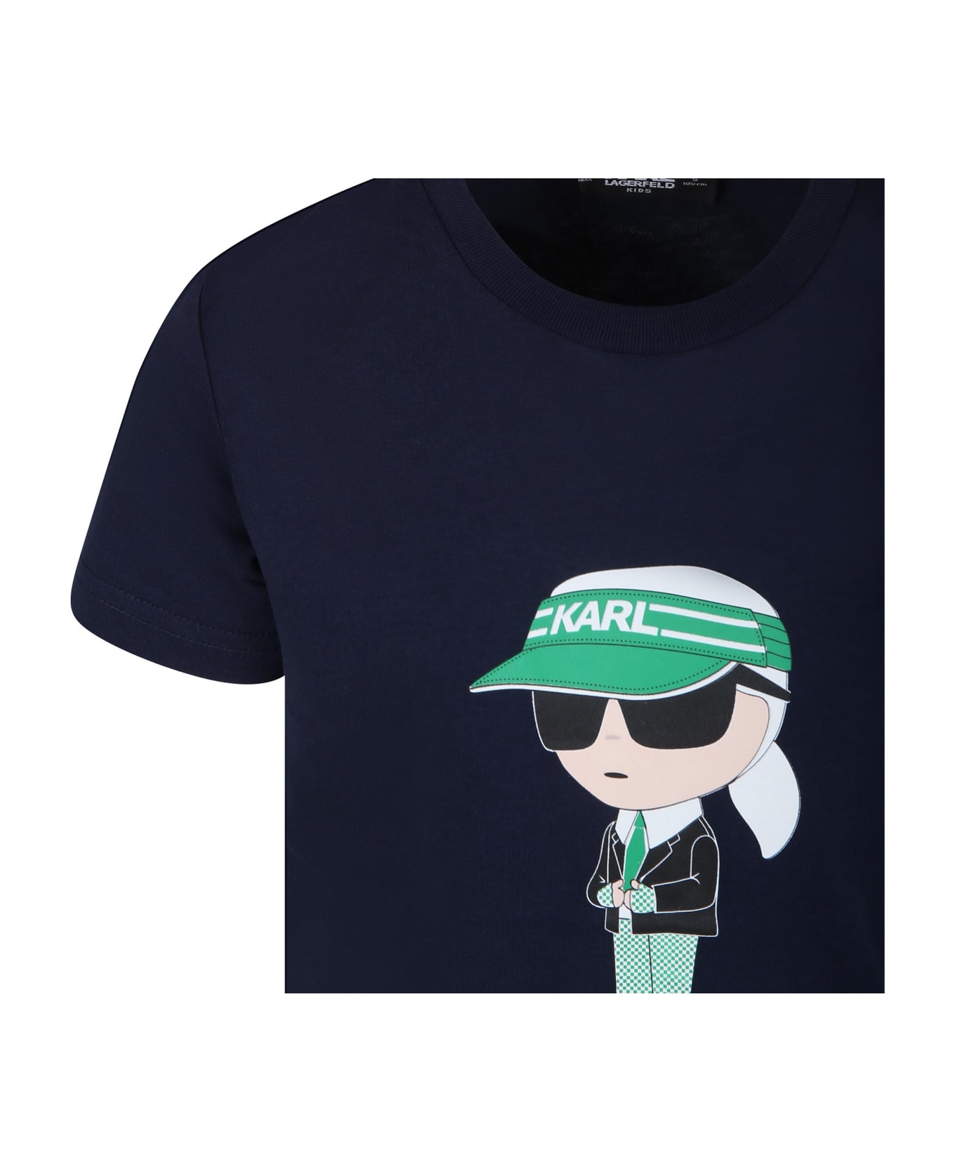 Karl Lagerfeld Kids Blue T-shirt For Kids With Karl - Blue