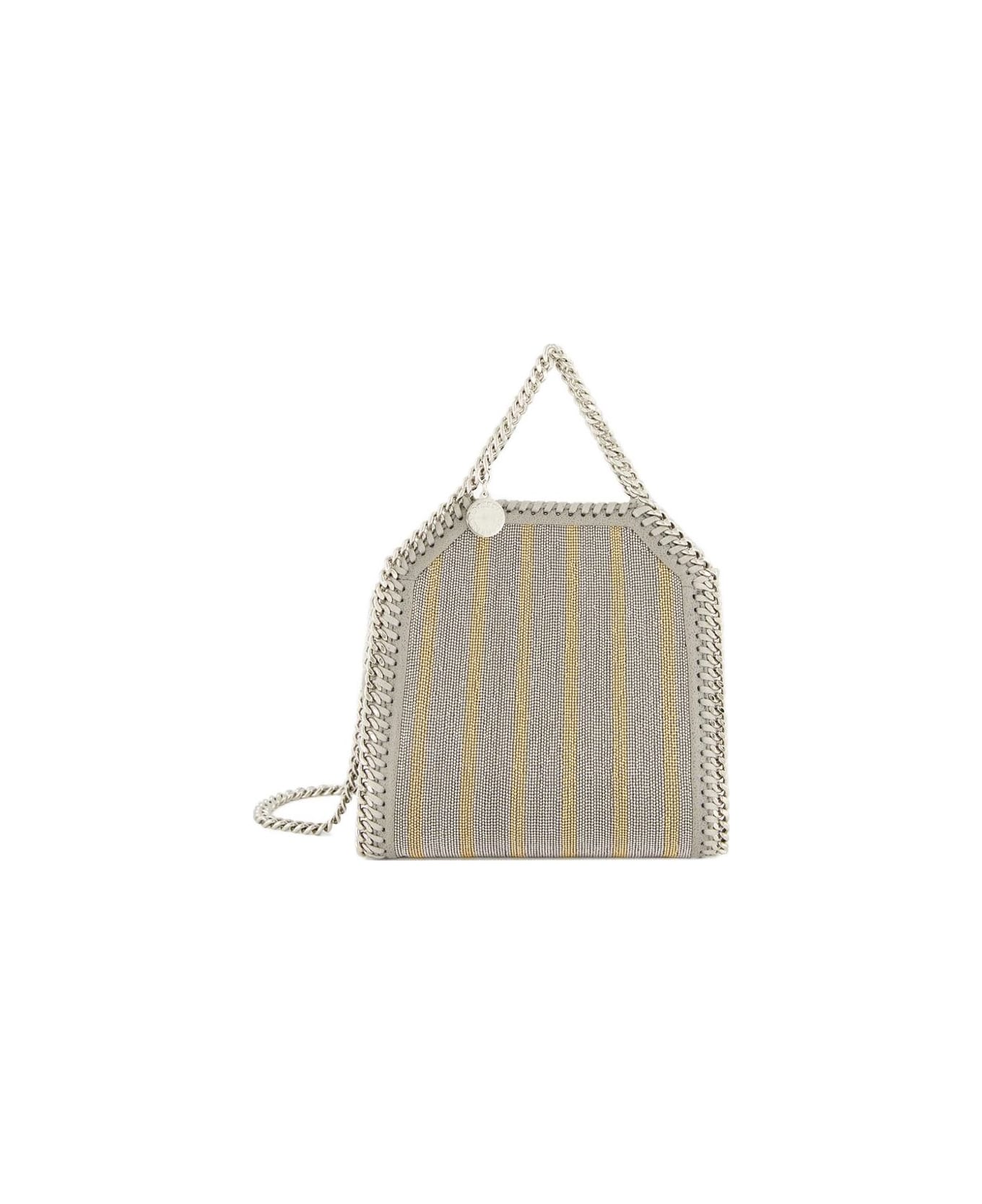 Stella McCartney Striped Falabella Bag - Grey
