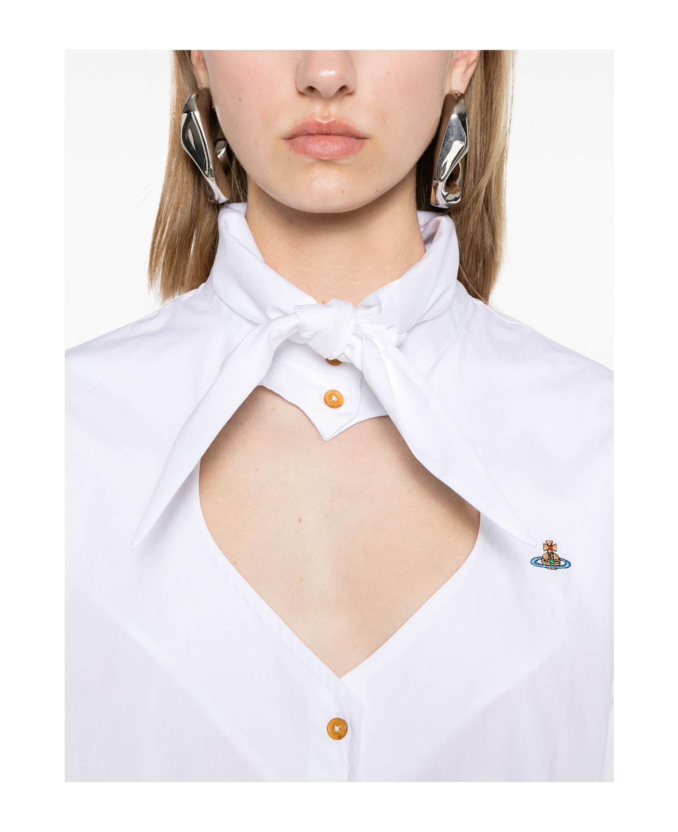 Vivienne Westwood White Cropped Shirt - WHITE