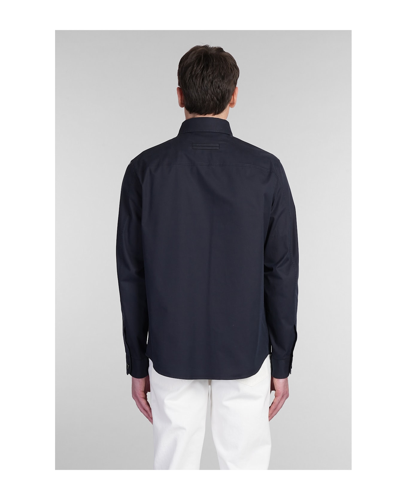 Zegna Shirt In Blue Cotton - BLUE