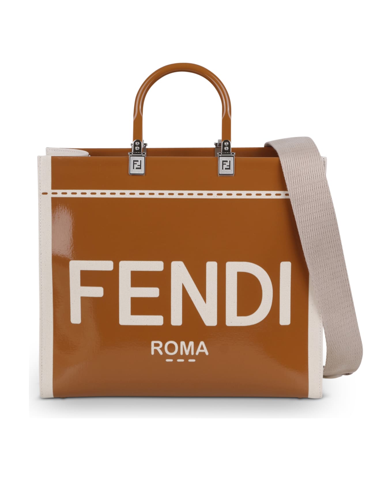Fendi Sunshine Bag In Canvas And Patent Leather トートバッグ