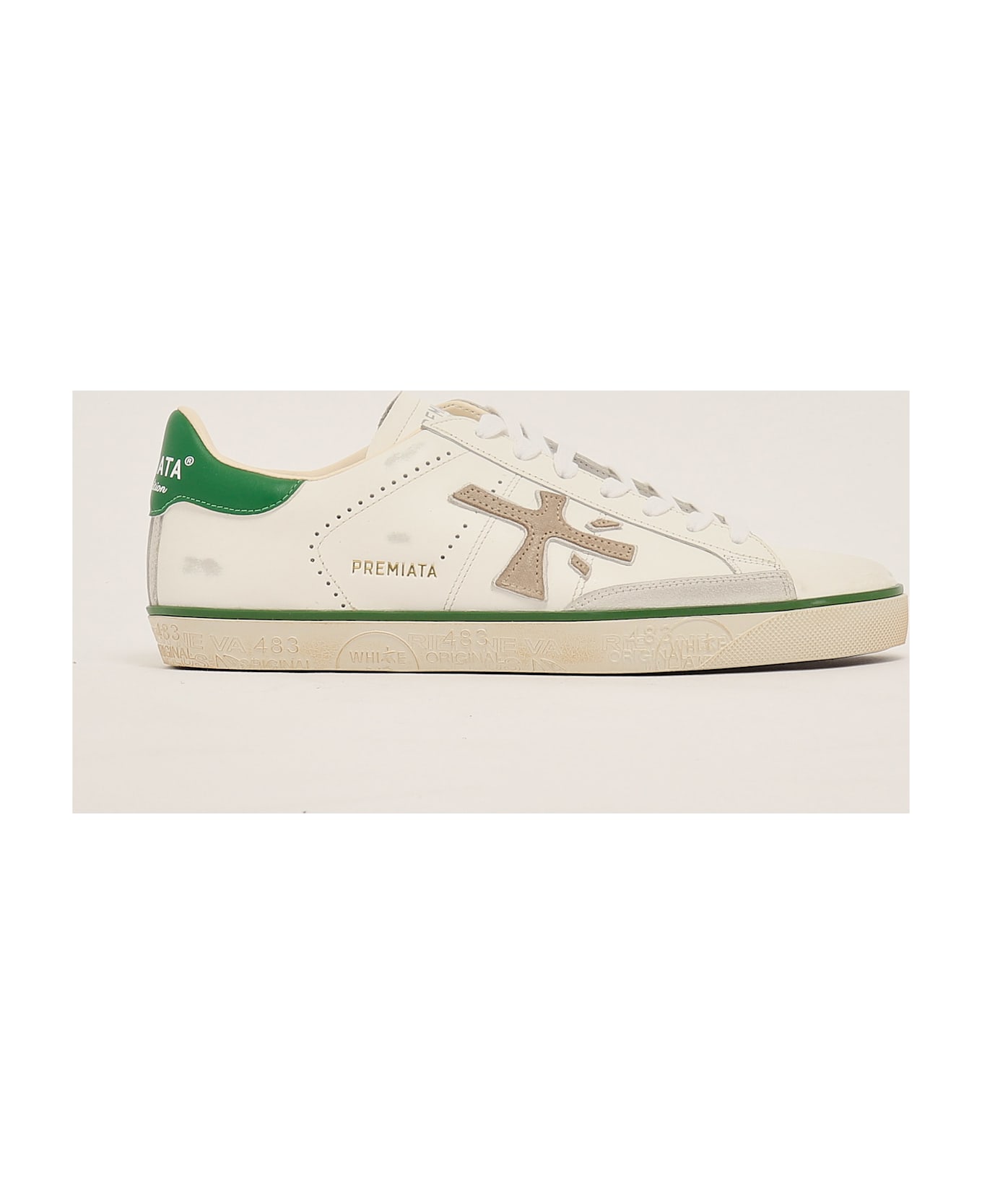Premiata Steven Var 6655 Sneaker - BIANCO TAB VERDE