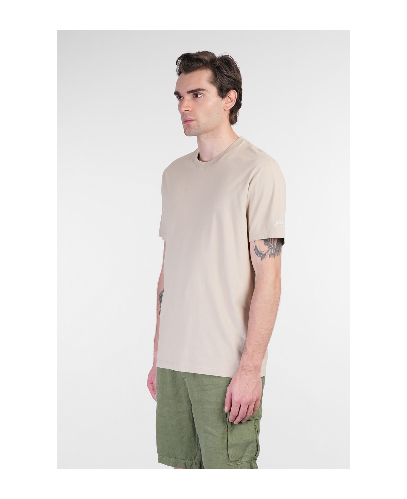 MC2 Saint Barth Dover L T-shirt In Taupe Cotton - taupe
