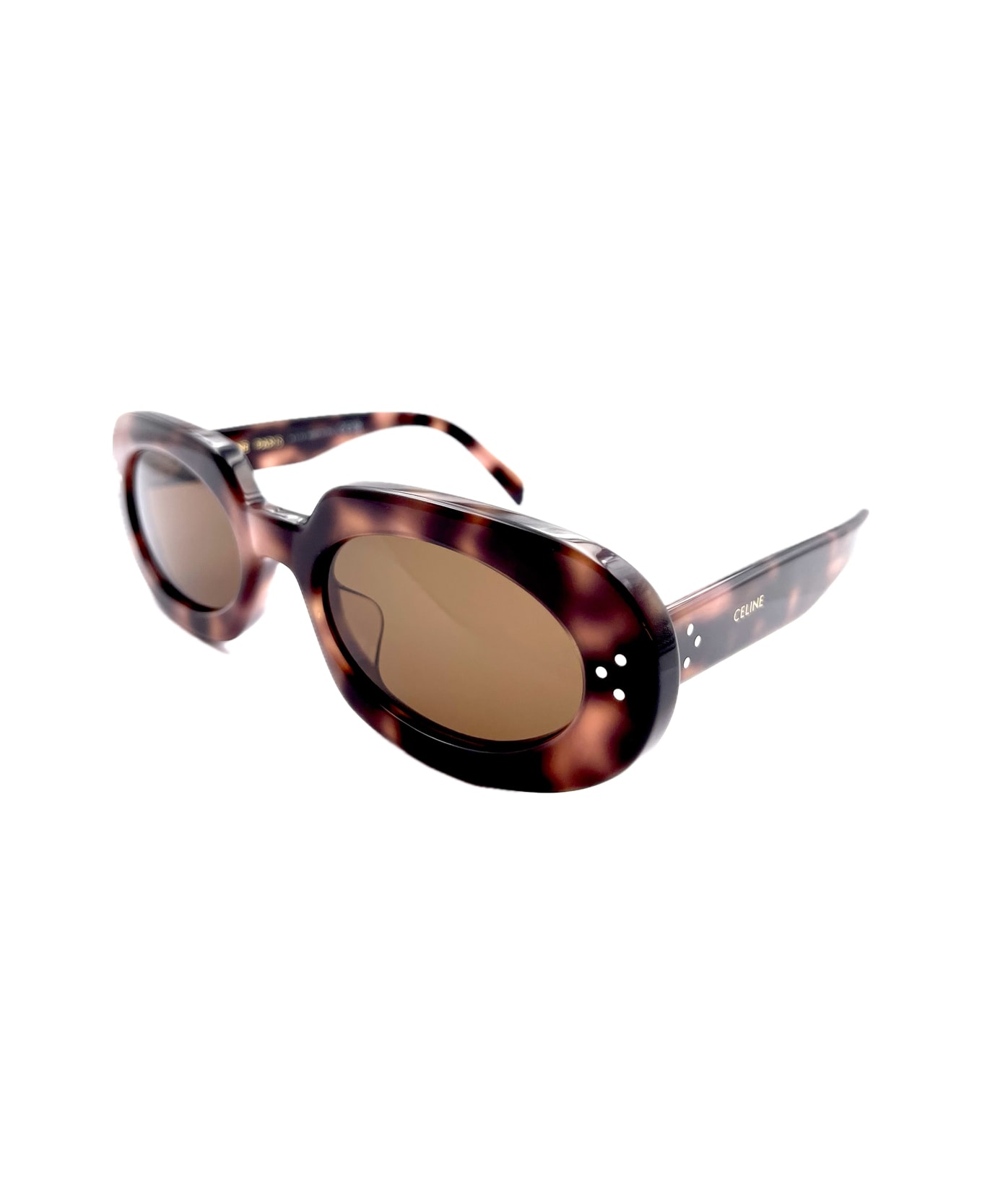 Celine Cl40276u Bold 3 Dots 53n Sunglasses - Marrone