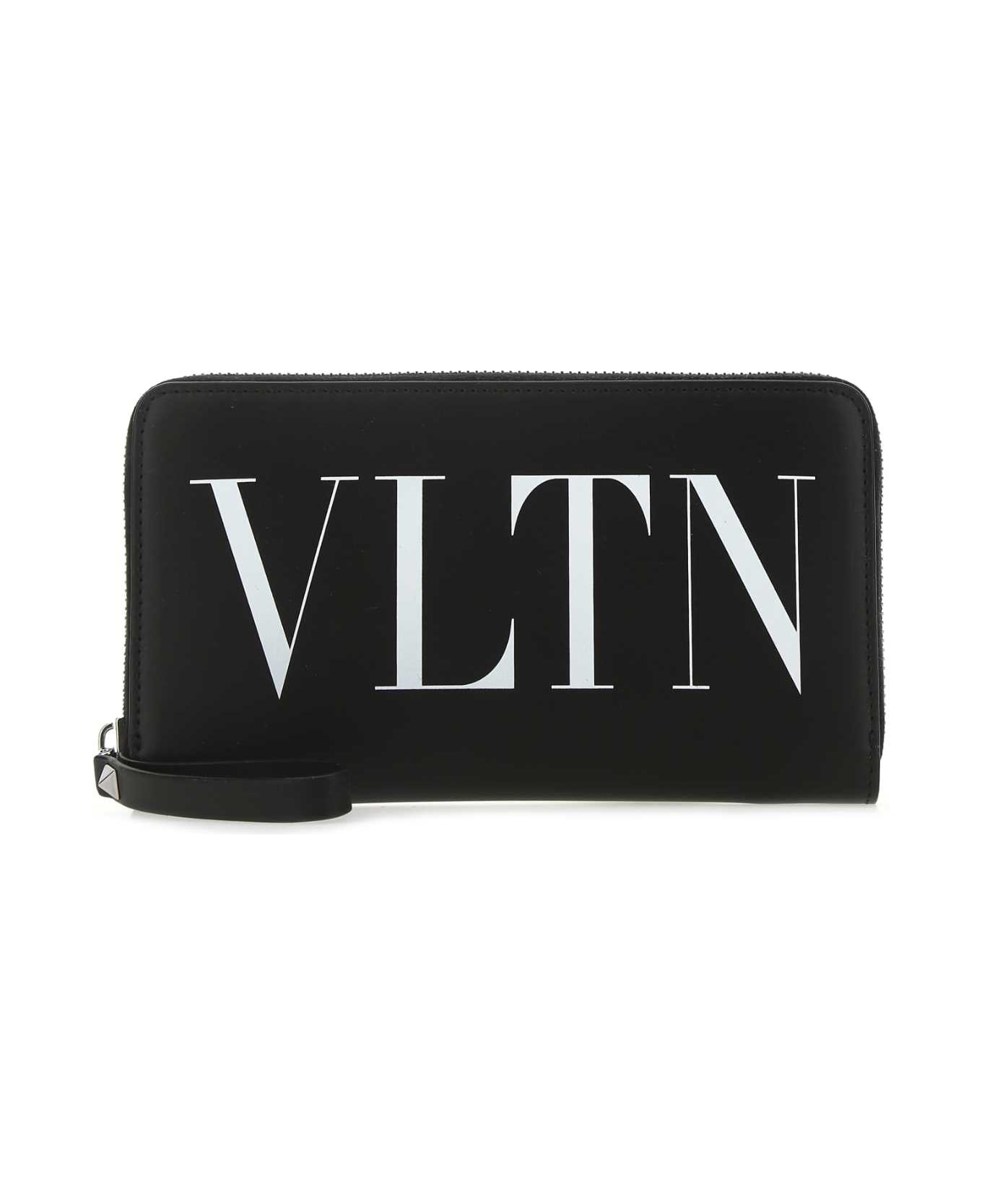 Valentino Garavani Black Leather Vltn Wallet - NERBIA