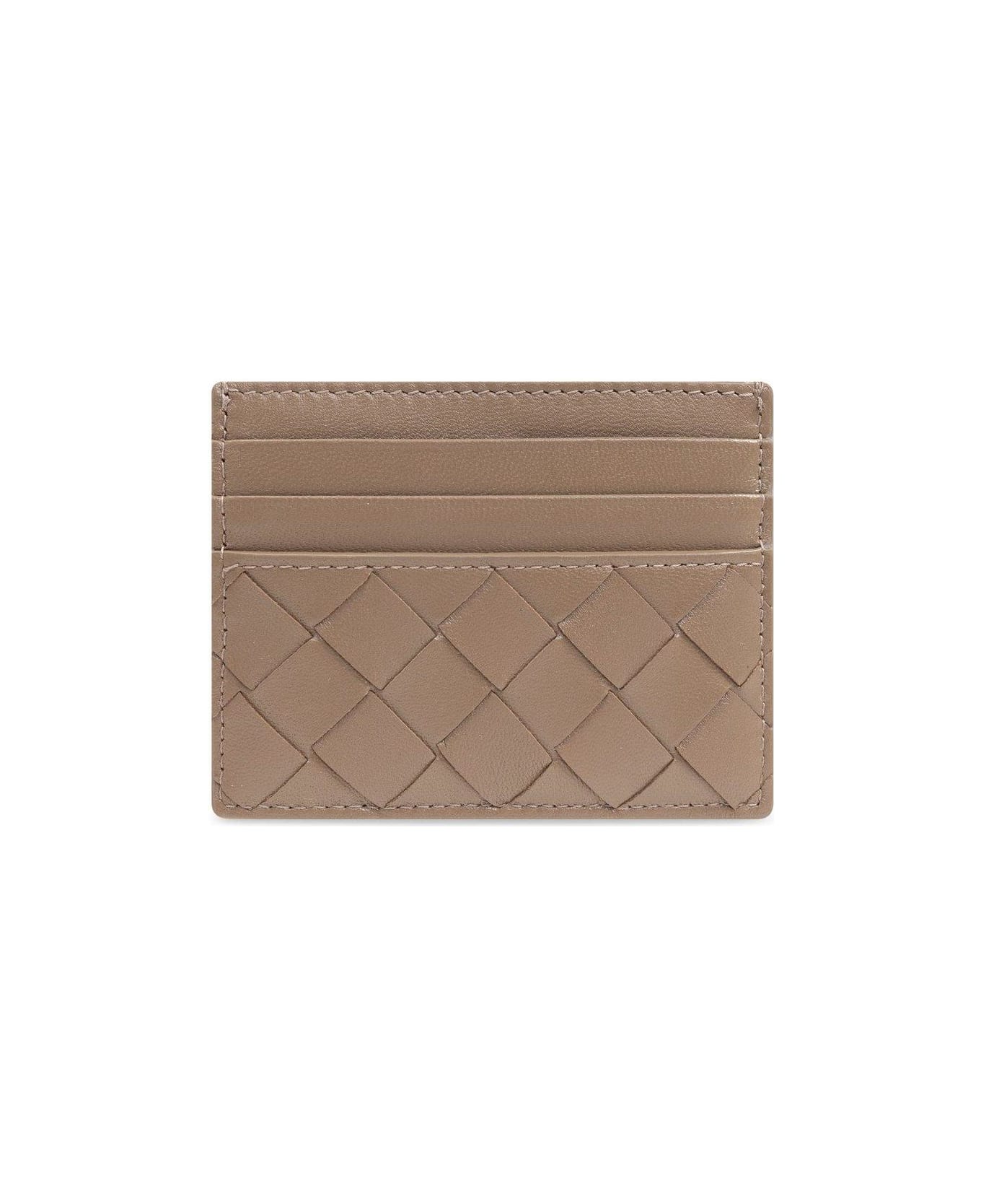Bottega Veneta Intrecciato Open Top Card Case - Brown