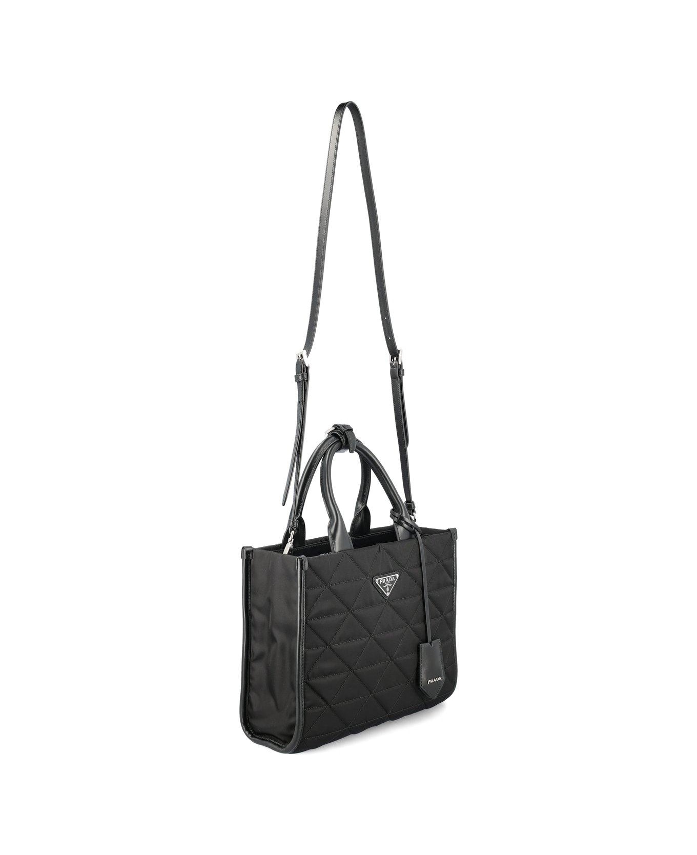 Prada Quilted Symbole Handbag - Nero