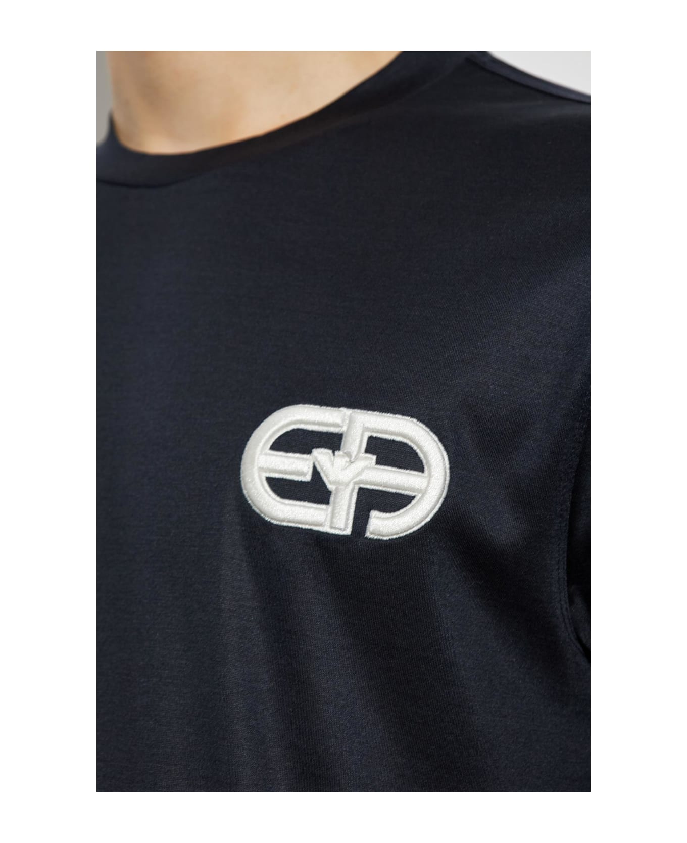 Emporio Armani T-shirt With Logo - Blue