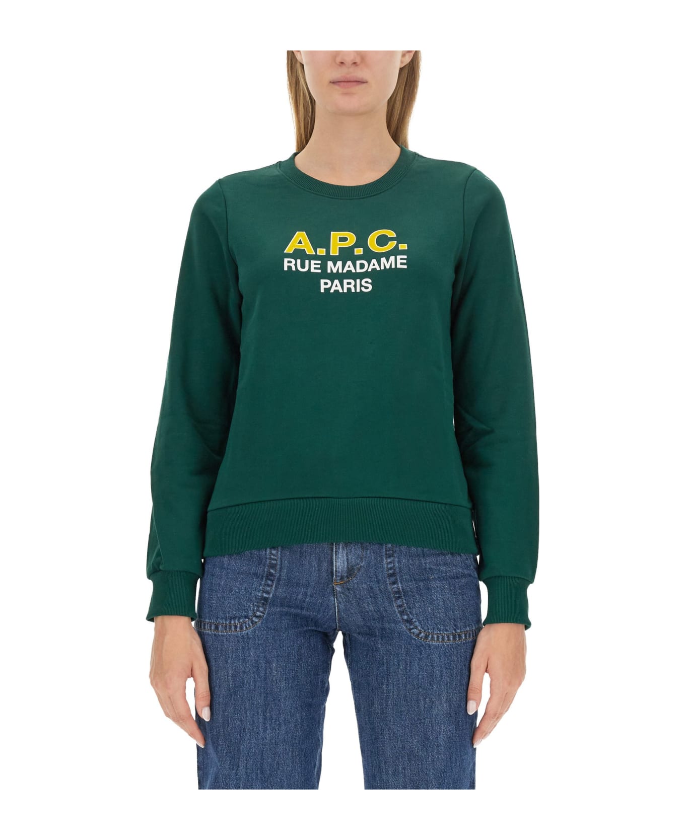 A.P.C. Sweatshirt With Logo - Green