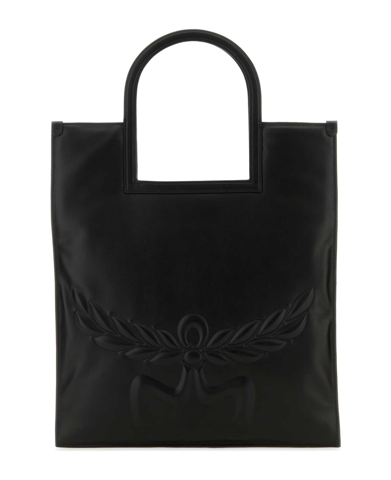 MCM Black Nappa Leather Aren Shopping Bag - Black
