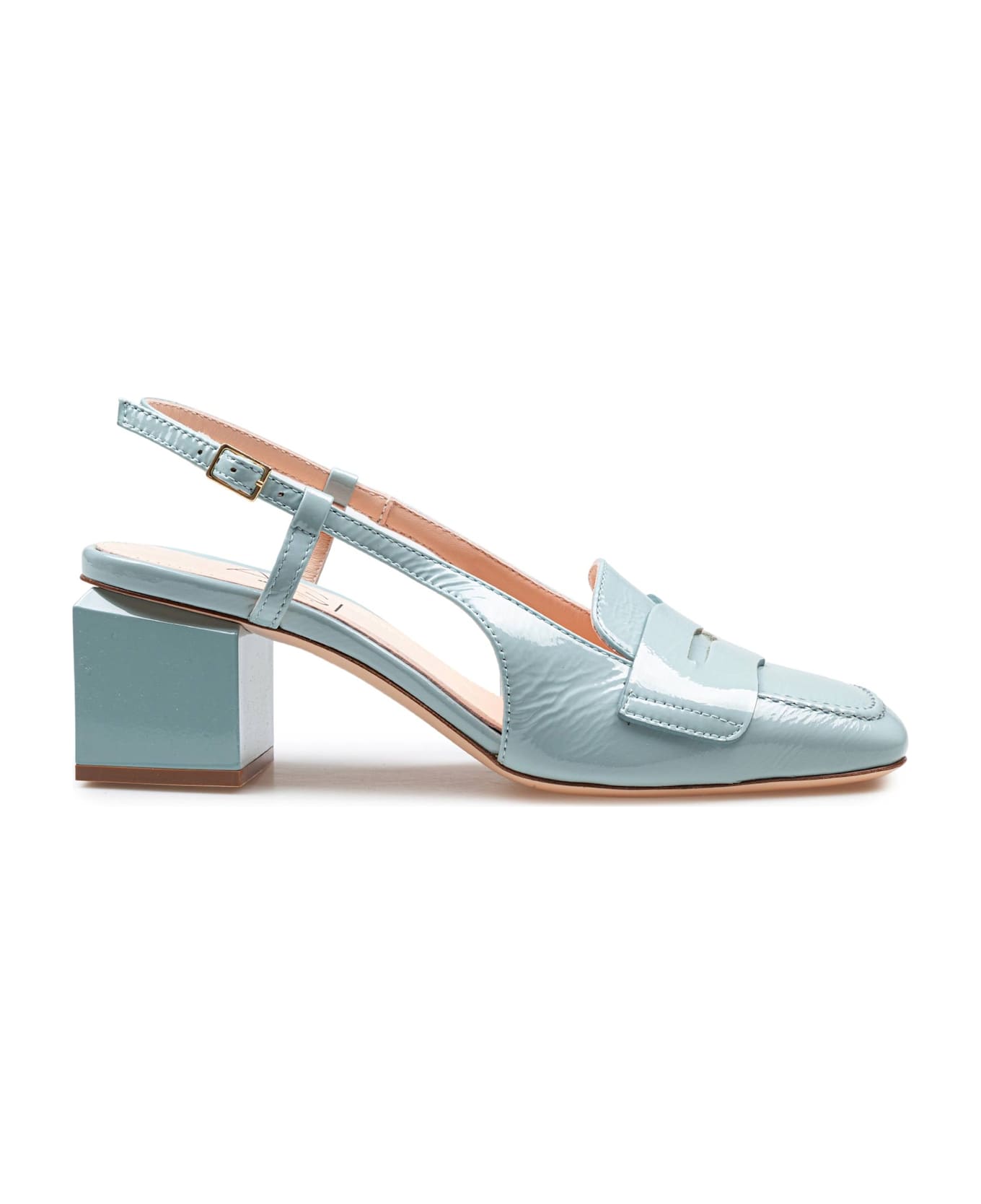 AGL Angie Angie Classic Moccasin In Patent Leather Matcha Color - Matcha