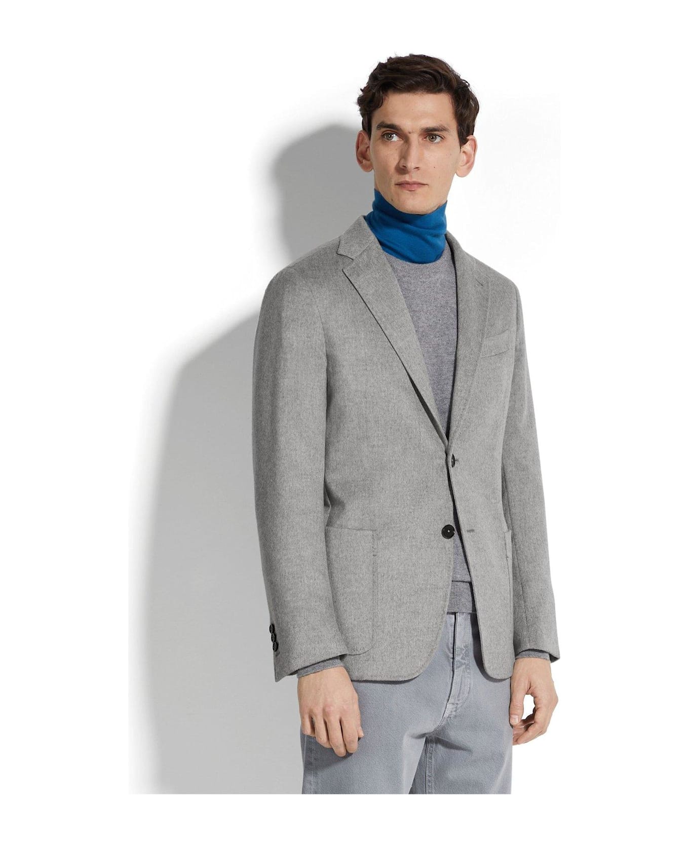 Zegna Single-breasted Jacket - grey