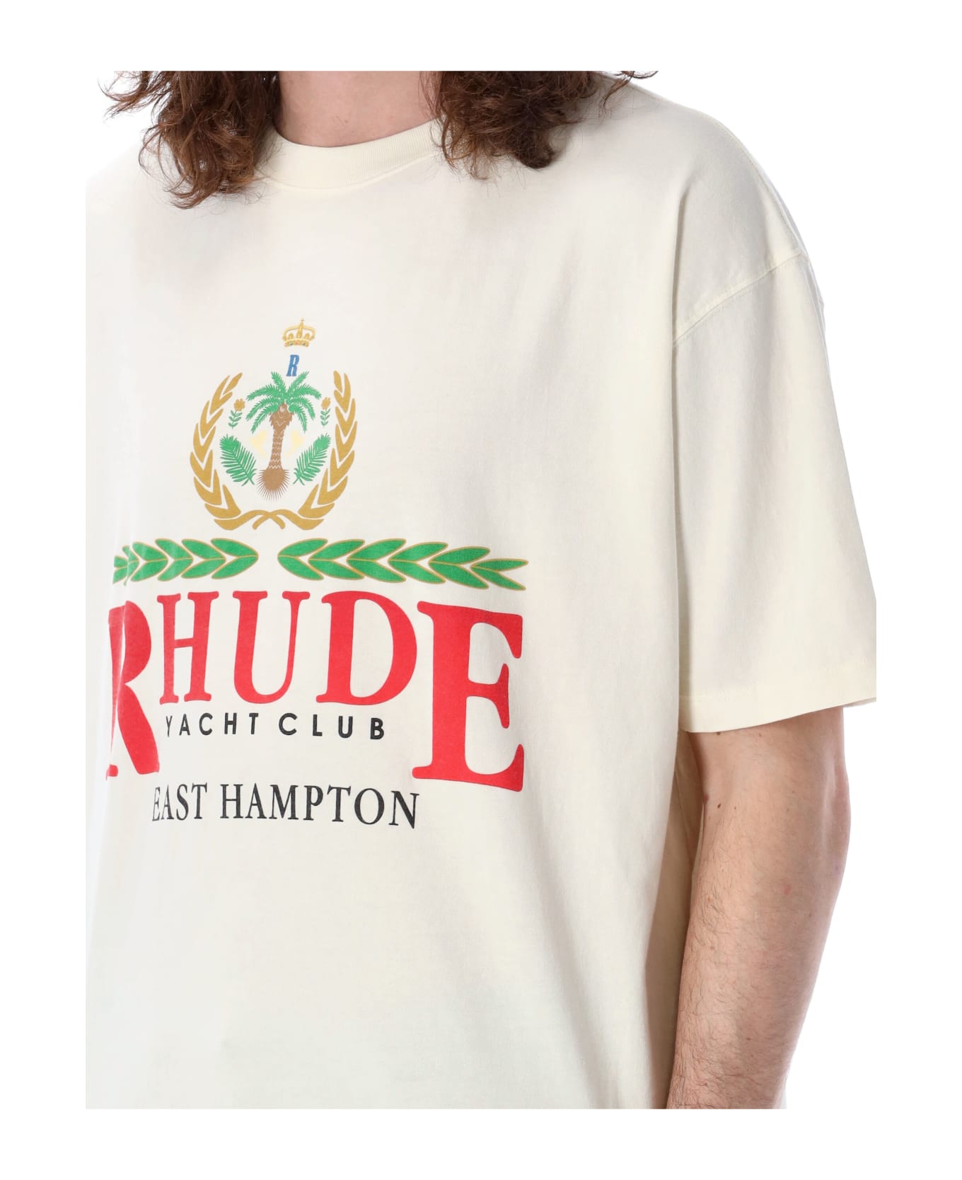 Rhude East Hampton Crest T-shirt - VINTAGE WHITE シャツ