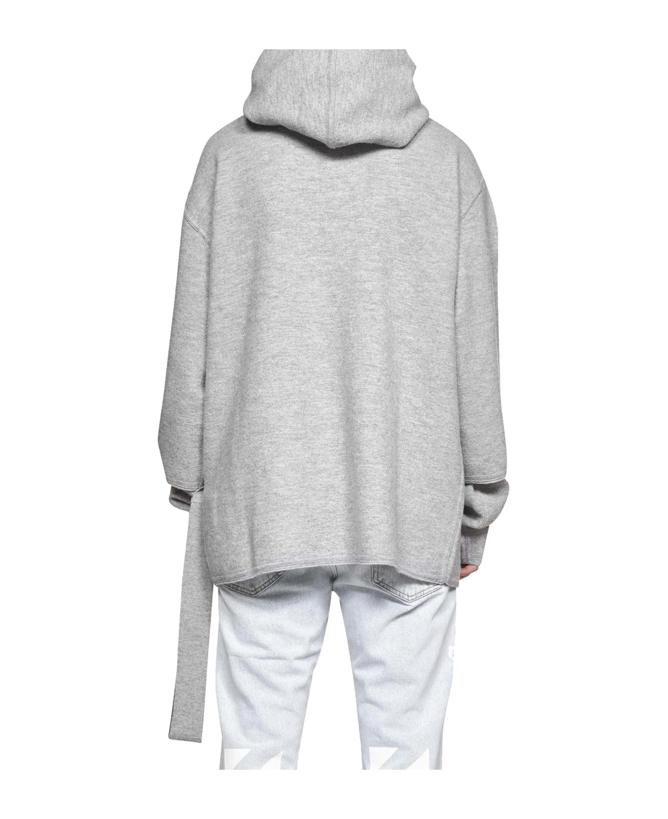 Off-White Wool Sweatshirt - Gray フリース