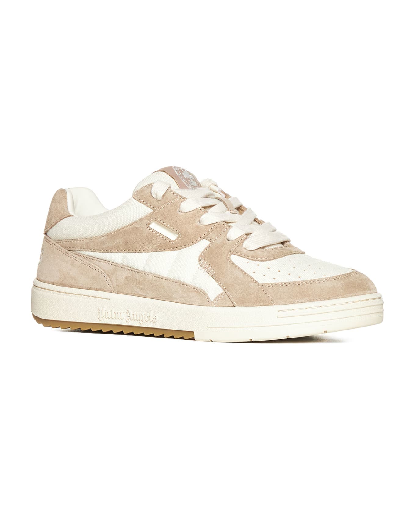 Palm Angels University Sneakers - White camel