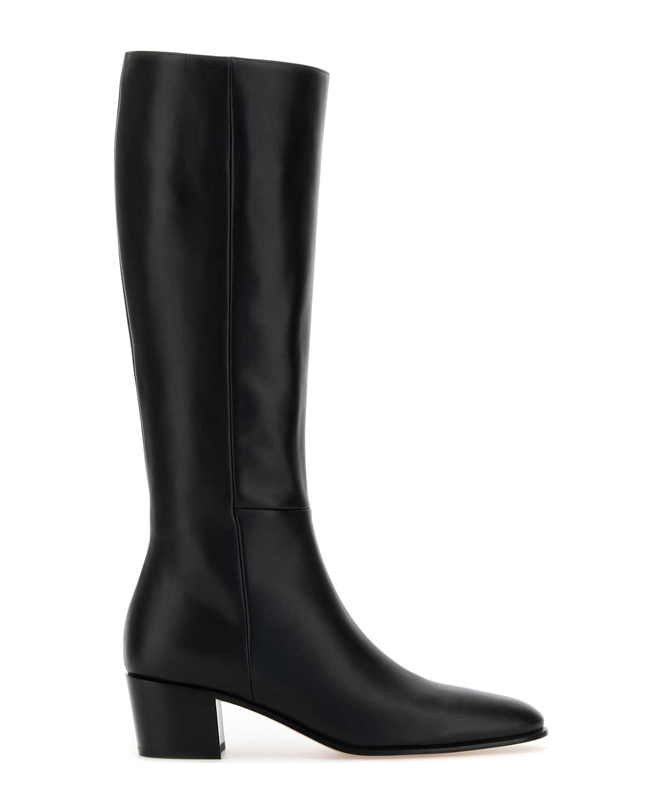 Gianvito Rossi Black Leather Boots - Black