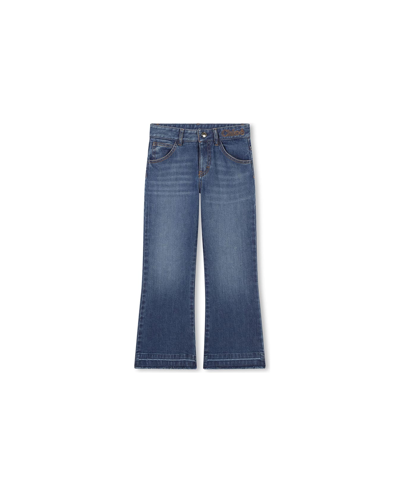 Chloé Blue Denim Straight Leg Jeans - Blue