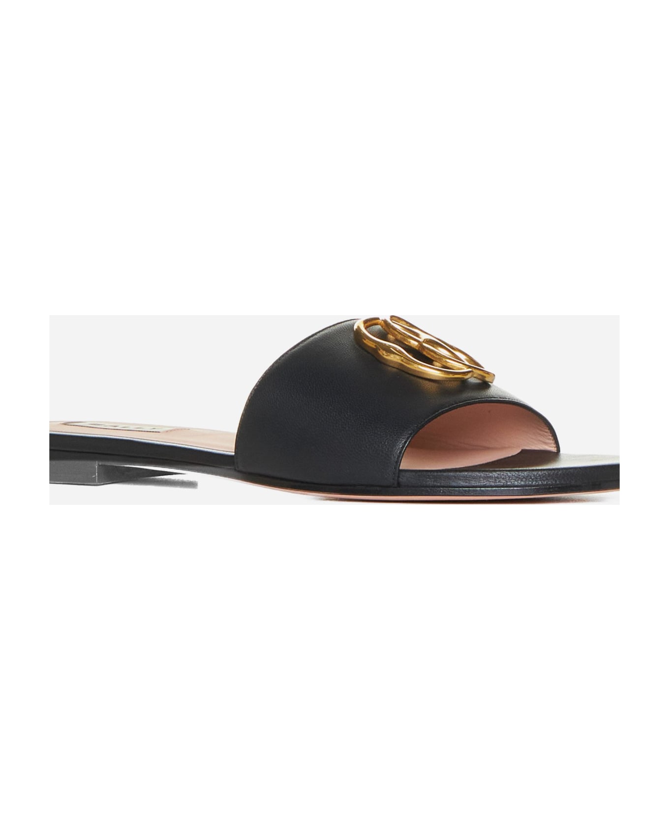Bally Ghis Leather Flat Sandals - Black