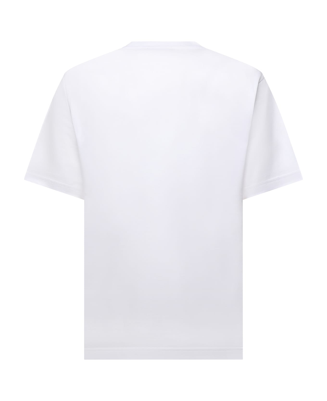 Dolce 
Gabbana Cotton T-shirt With Logo Patch - White
